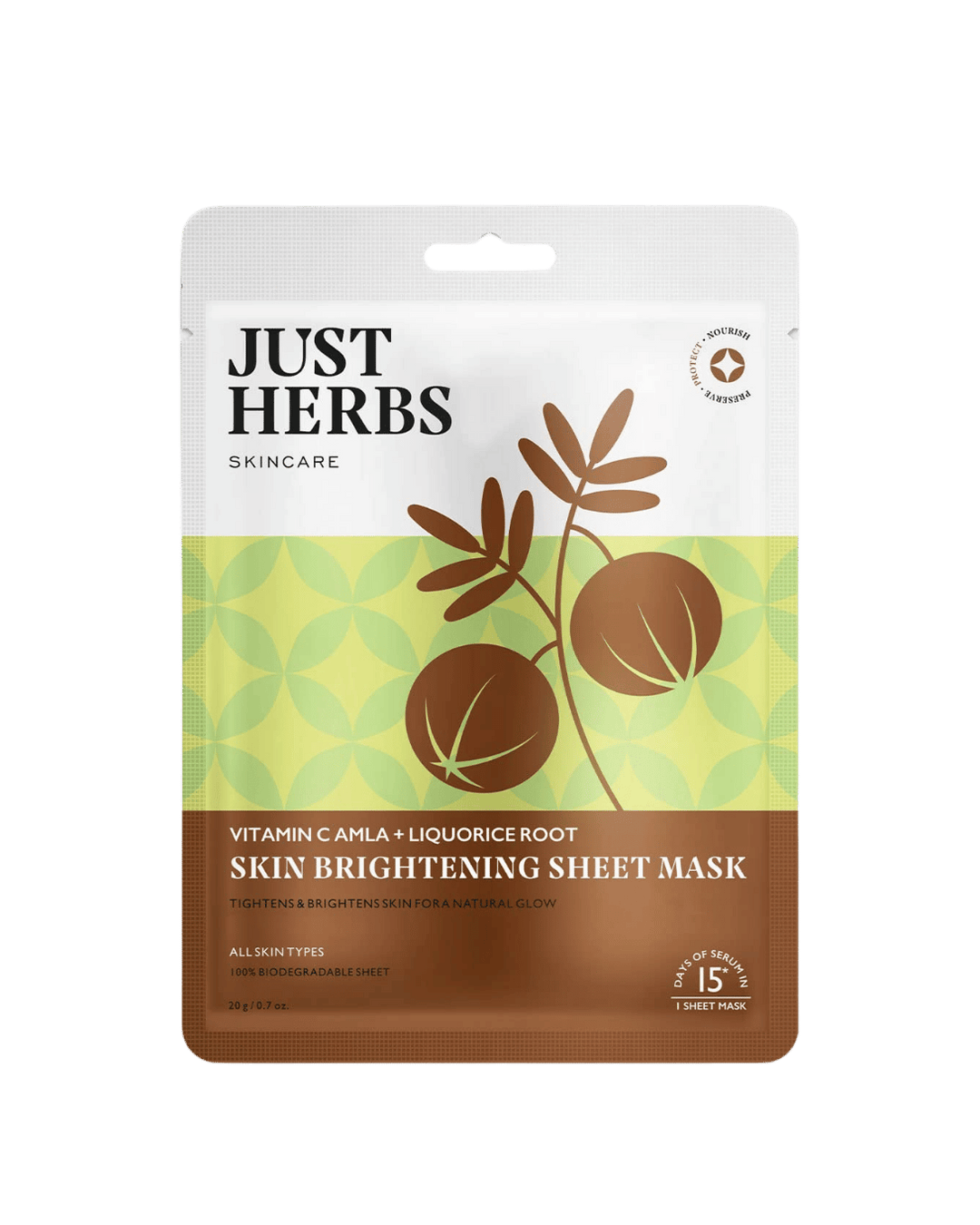 Vitamin C Amla Sheet Mask with Liquorice Root for Skin Brightening
