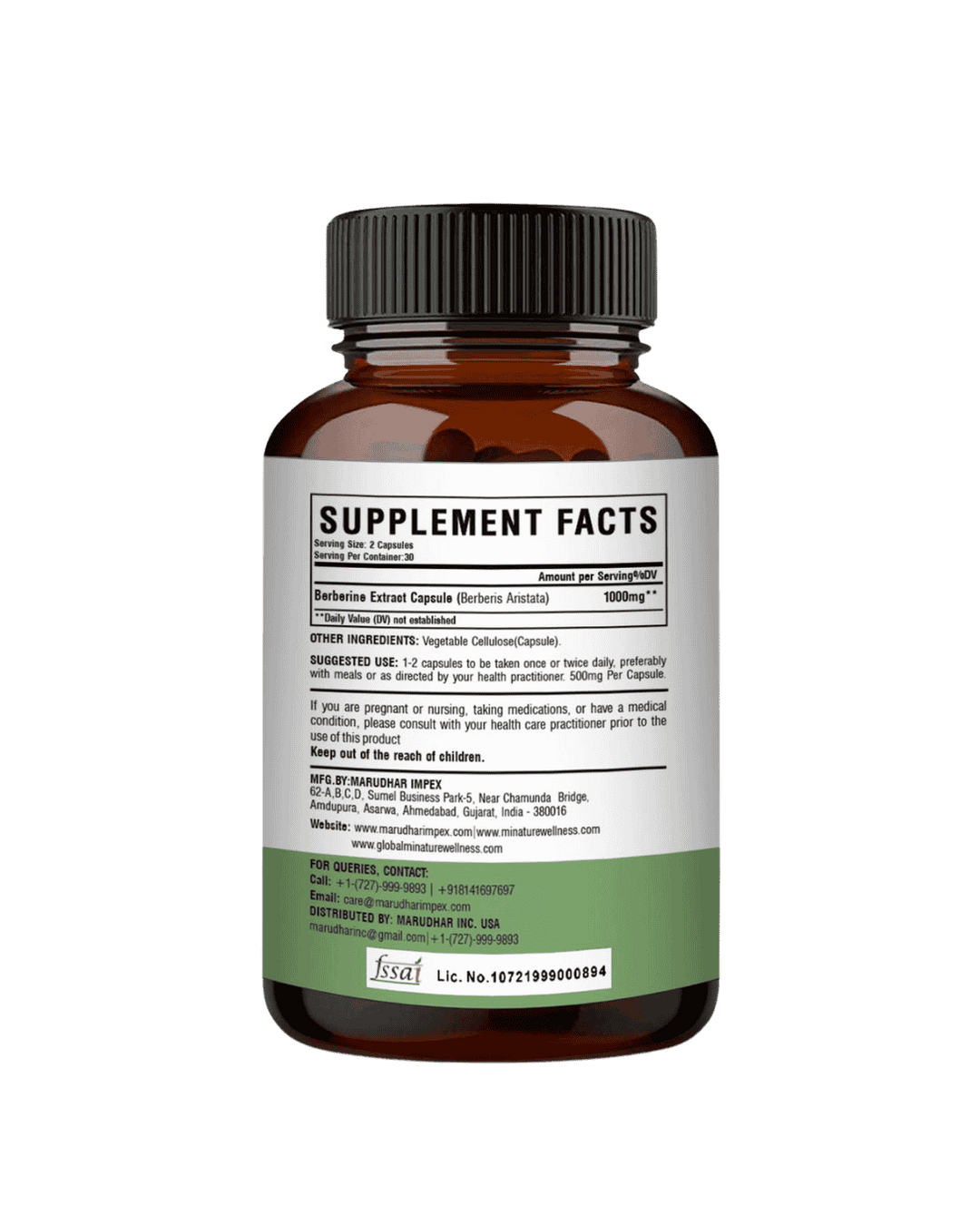 berberine extract capsules, minature, ayurvedastorenz