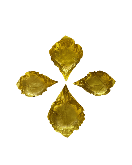 Brass Floating Leaf Shaped Lamps (Diyas) | Tea-light candle holder.