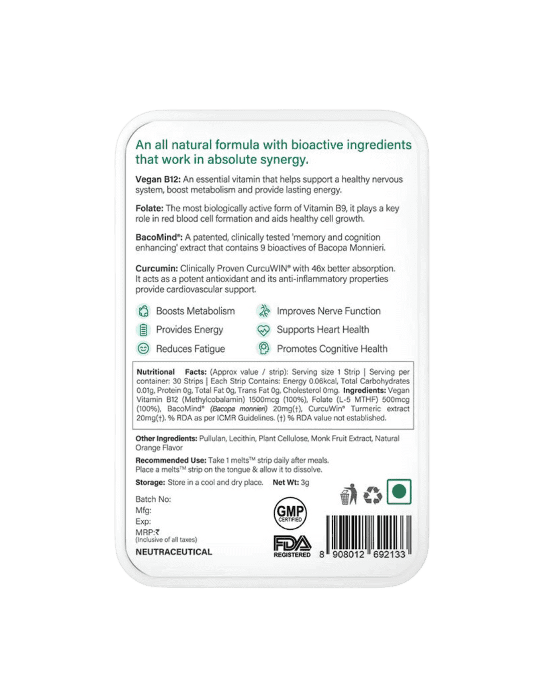 Melts® Vegan Vitamin B12