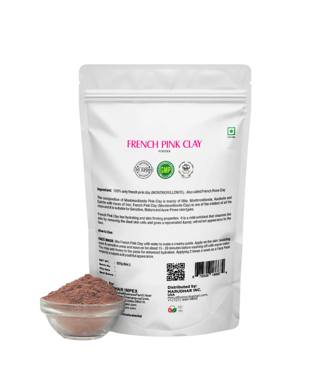 French Pink Clay, Minature, Ayurveda Store NZ