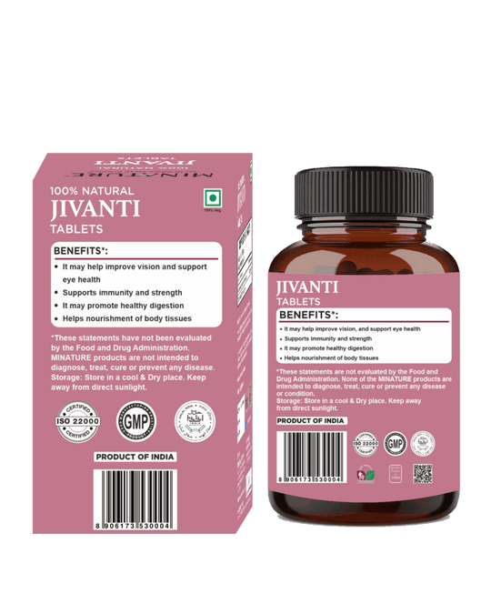 100% Natural Jivanti Tablets 90 tabs | 600mg