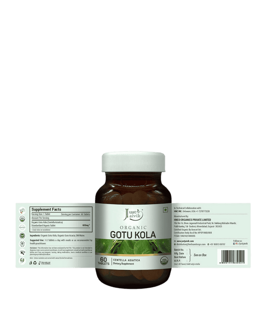 Gotu Kola tablets, Just Jaivik, Ayurveda Store NZ