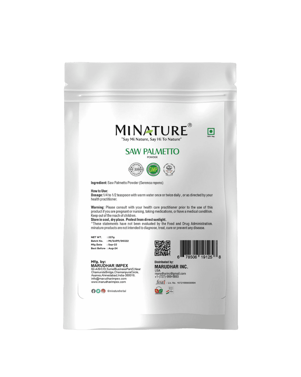 Saw Palmetto Powder, Minature, Ayurveda Store NZ
