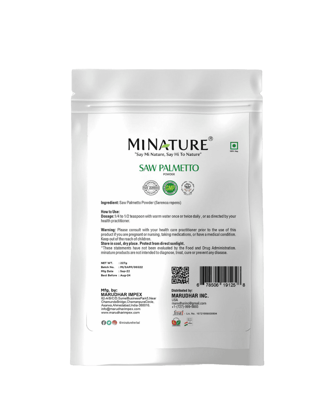 Saw Palmetto Powder, Minature, Ayurveda Store NZ