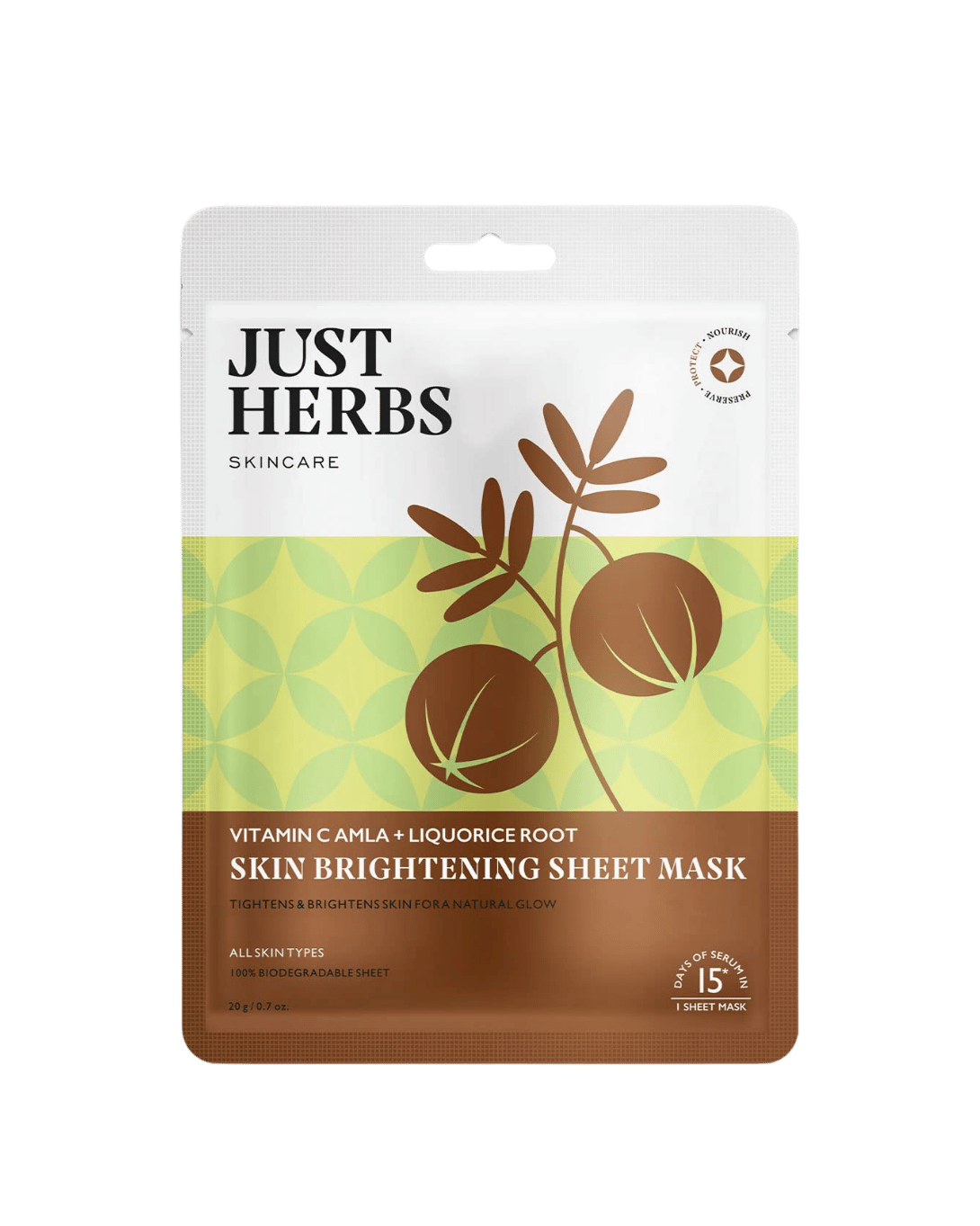 Vitamin C Amla Sheet Mask with Liquorice Root for Skin Brightening