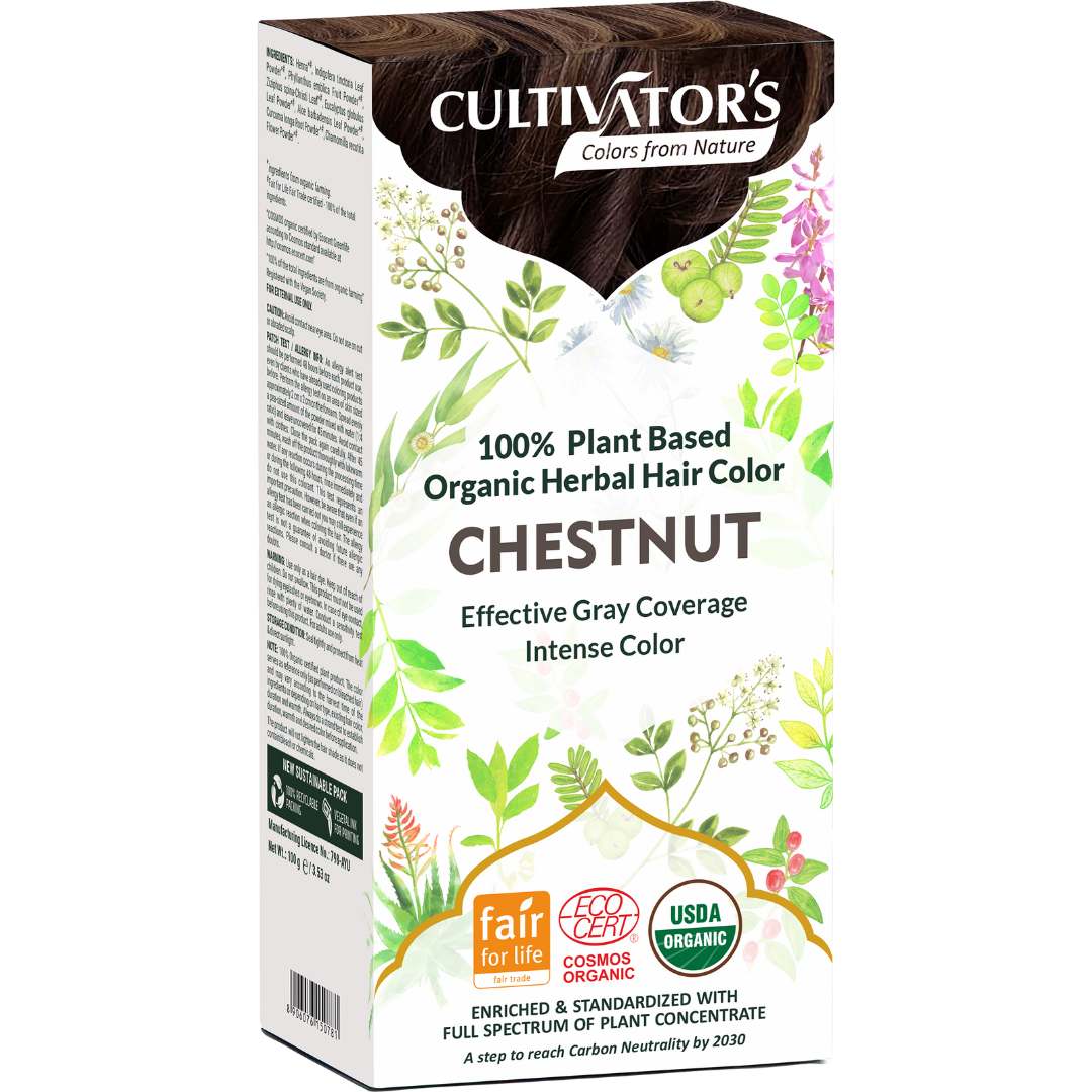 Cultivator's, Organic Herbal Hair Colour, Chestnut, Ayurveda Store NZ