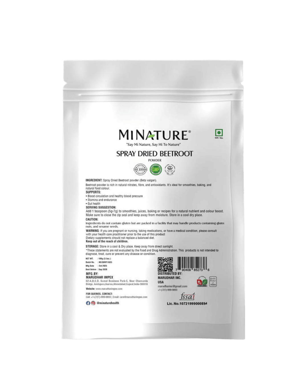 Spray Dried Beetroot Powder 100g