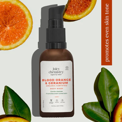 Blood Orange And Geranium Body Wash, Juicy Chemistry, Ayurveda Store NZ