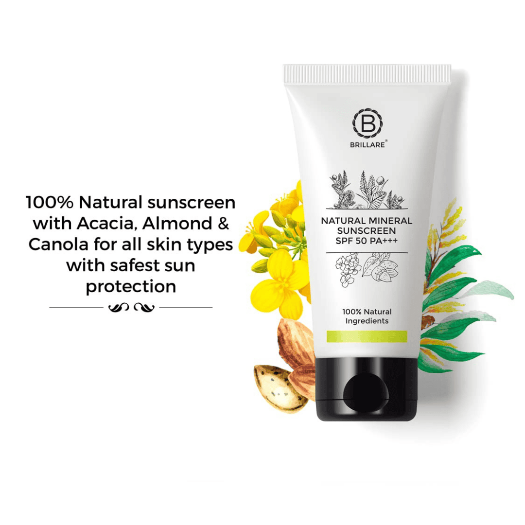 Brillare, Natural, Mineral, Sunscreen, SPF50+++