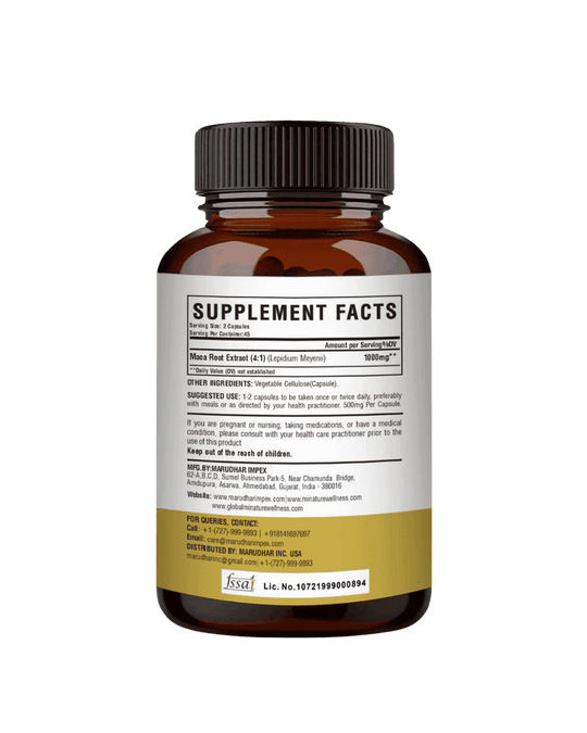 Maca Root Capsules 90 Veg Caps | 500mg
