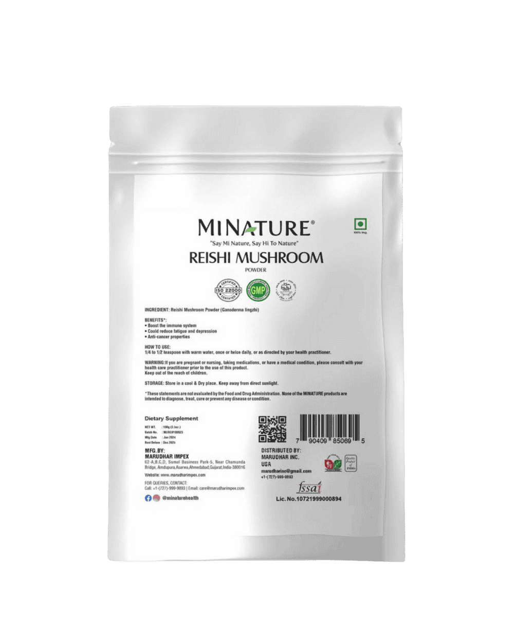 100% Natural Reishi Mushroom Powder