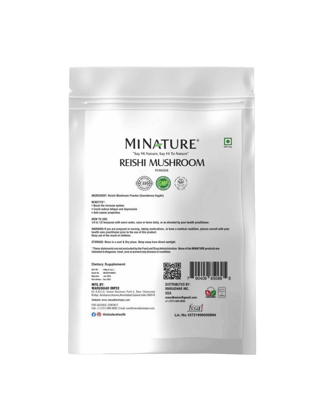 100% Natural Reishi Mushroom Powder