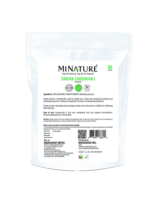 100% Natural Siwak Powder 227g (Miswak) - Tooth Powder