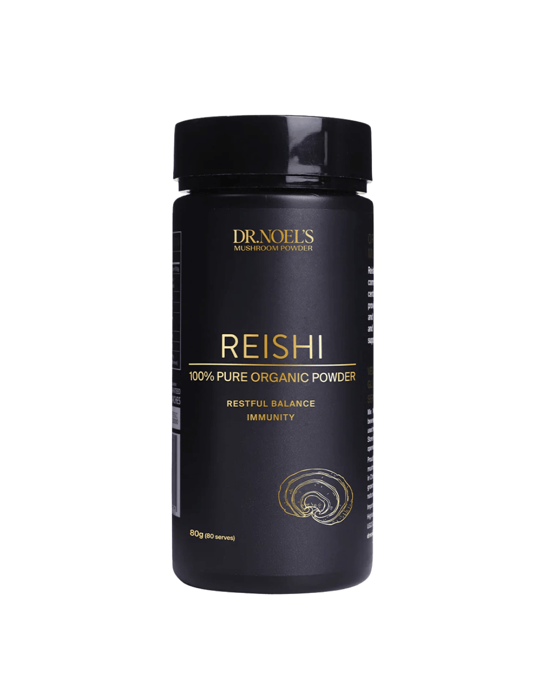 Dr. Noels Reishi mushroom powder bottle 