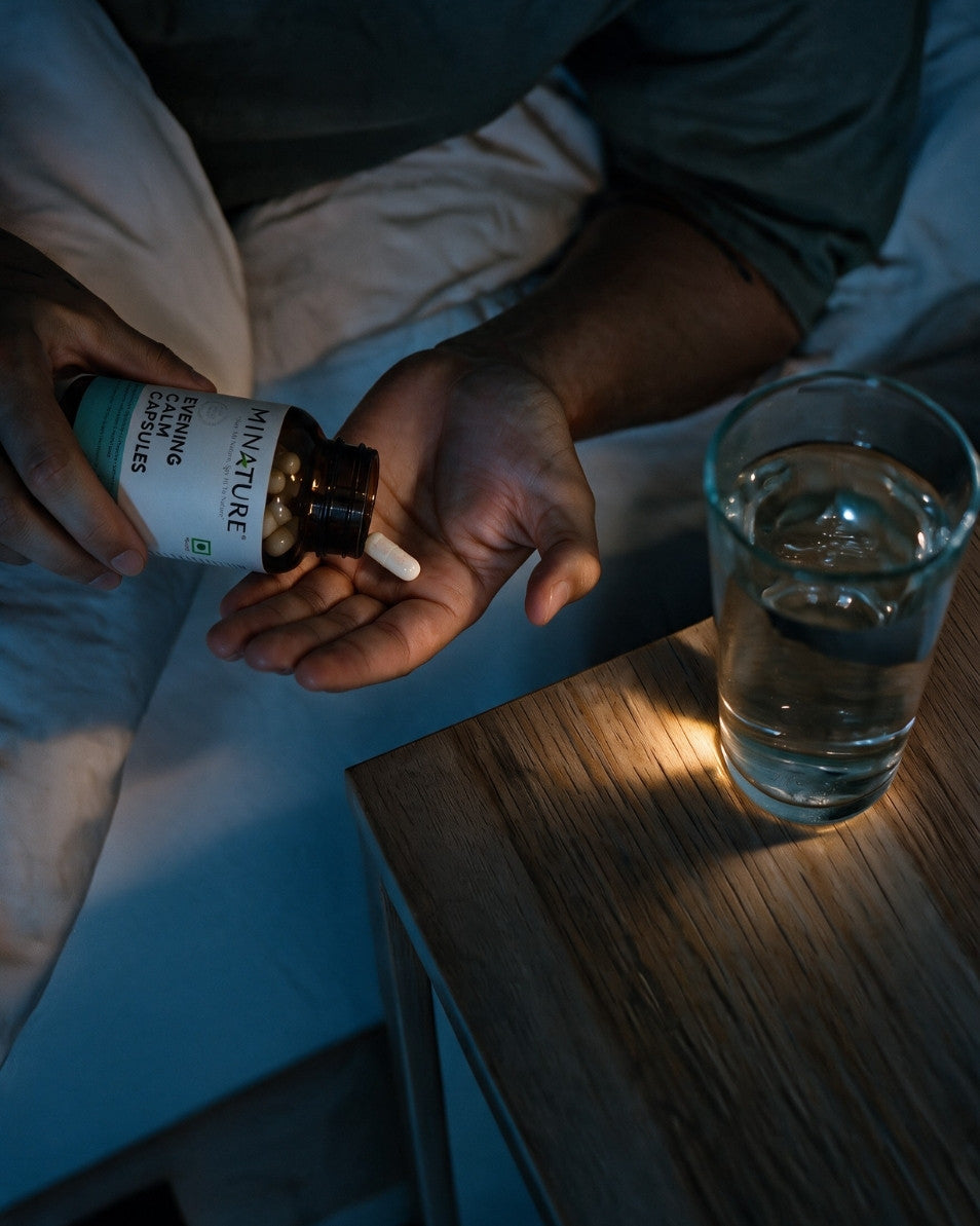 Evening Calm Capsules – Magnesium Glycinate, L-Theanine & Saffron