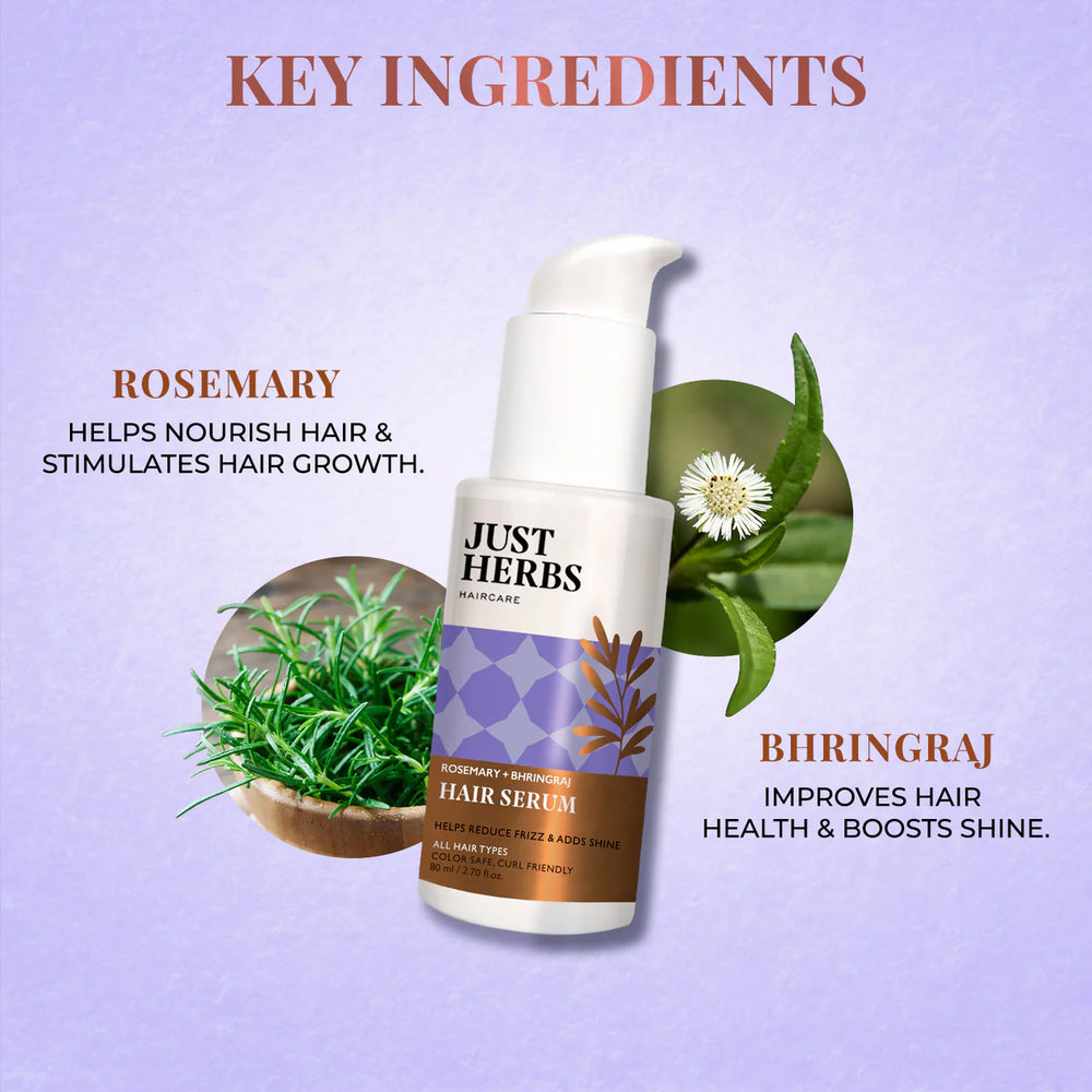 Hair Serum, Rosemary, Bhringraj, Just Herbs, Ayurveda Store NZ