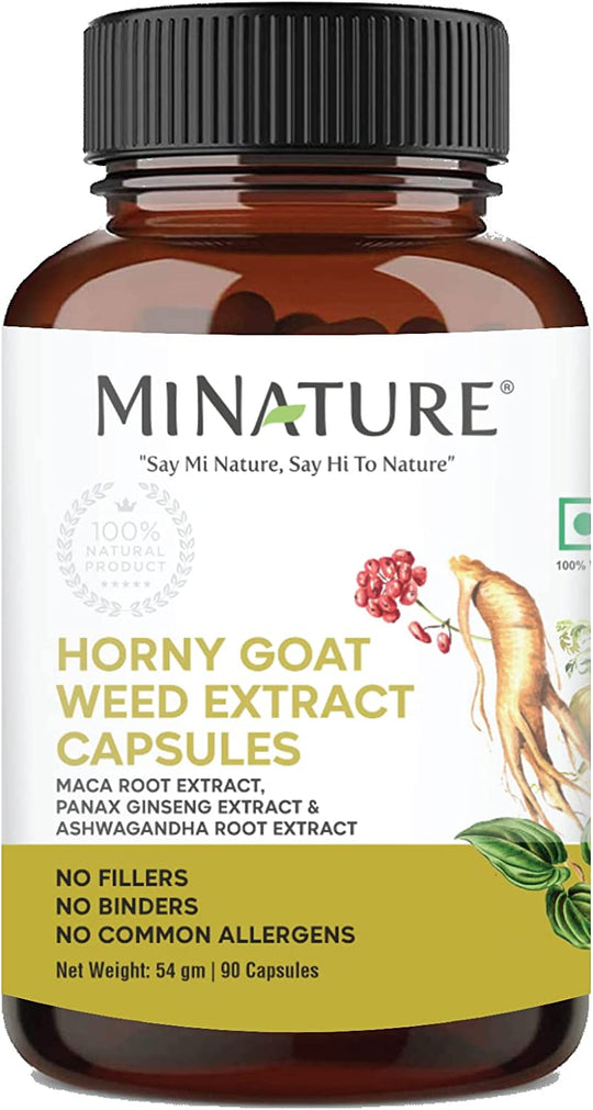 Horny Goat Weed Extract Capsules 500mg | 90 Veg Caps