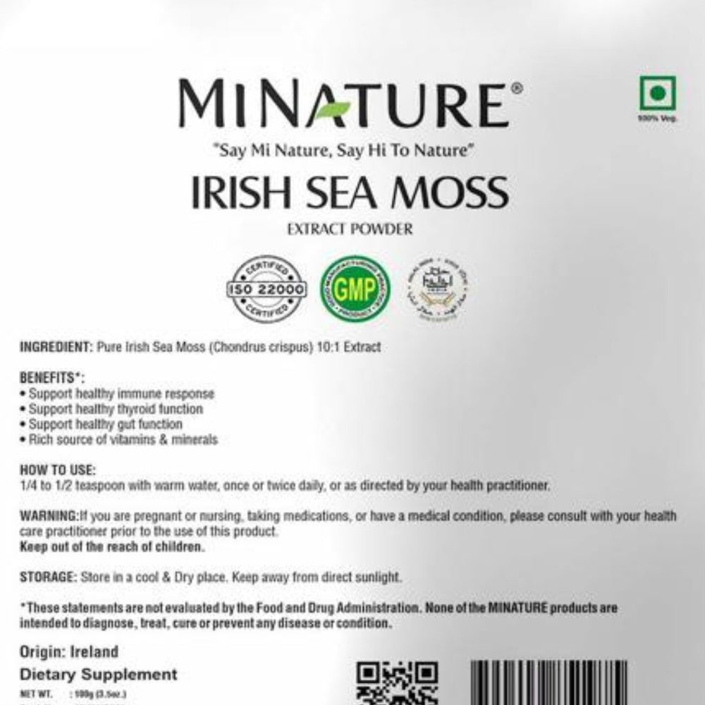 100% Natural Irish Sea Moss Extract Powder, Minature, Ayurveda Store NZ