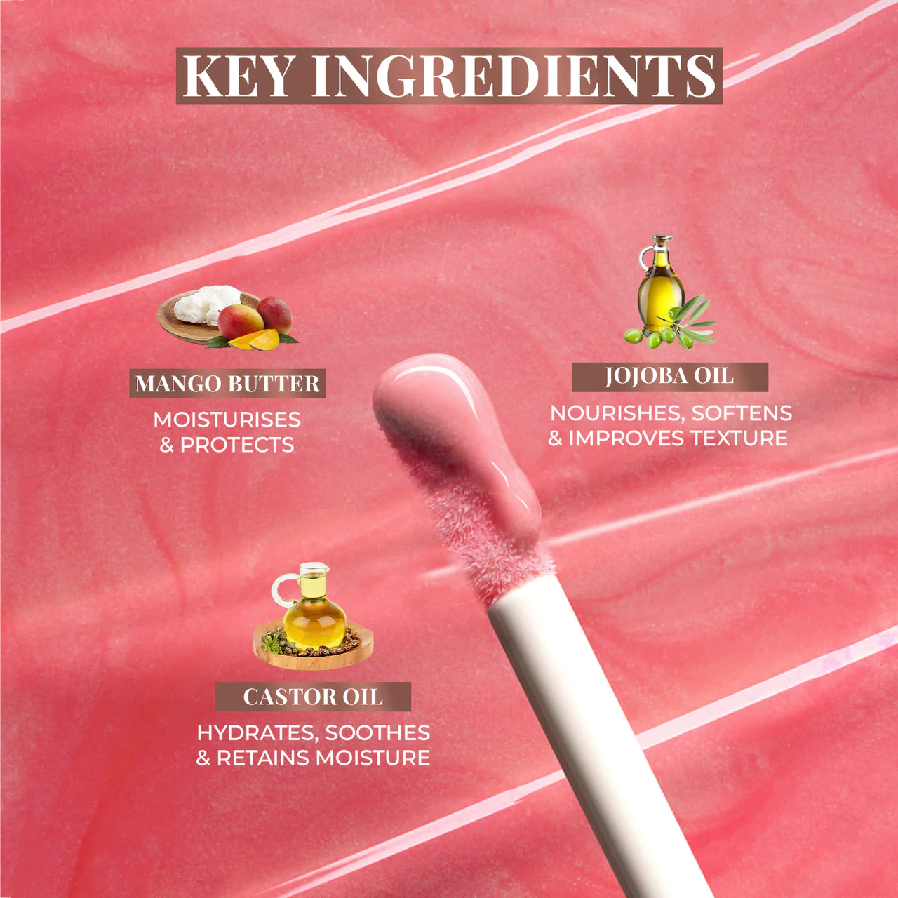 Serum-infused Lip Gloss, Mango Butter, Jojoba Oil, Just Herbs, Ayurveda Store NZ