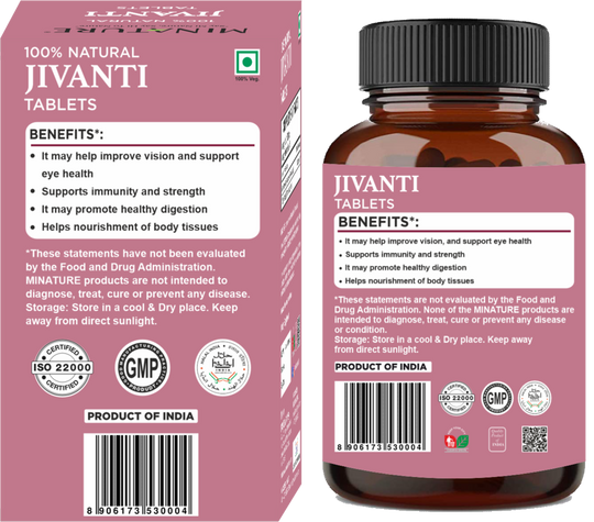 Minature, Jivanti Tablets, Jeewanti, Ayurveda Store NZ