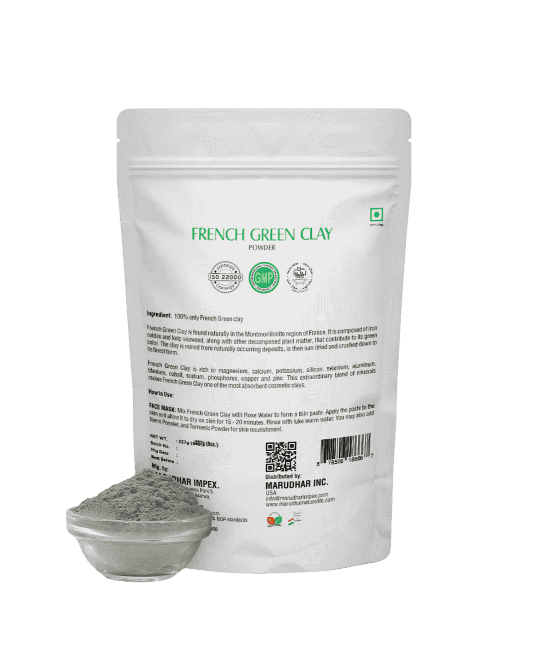 French Green Clay, Minature, Ayurveda Store NZ