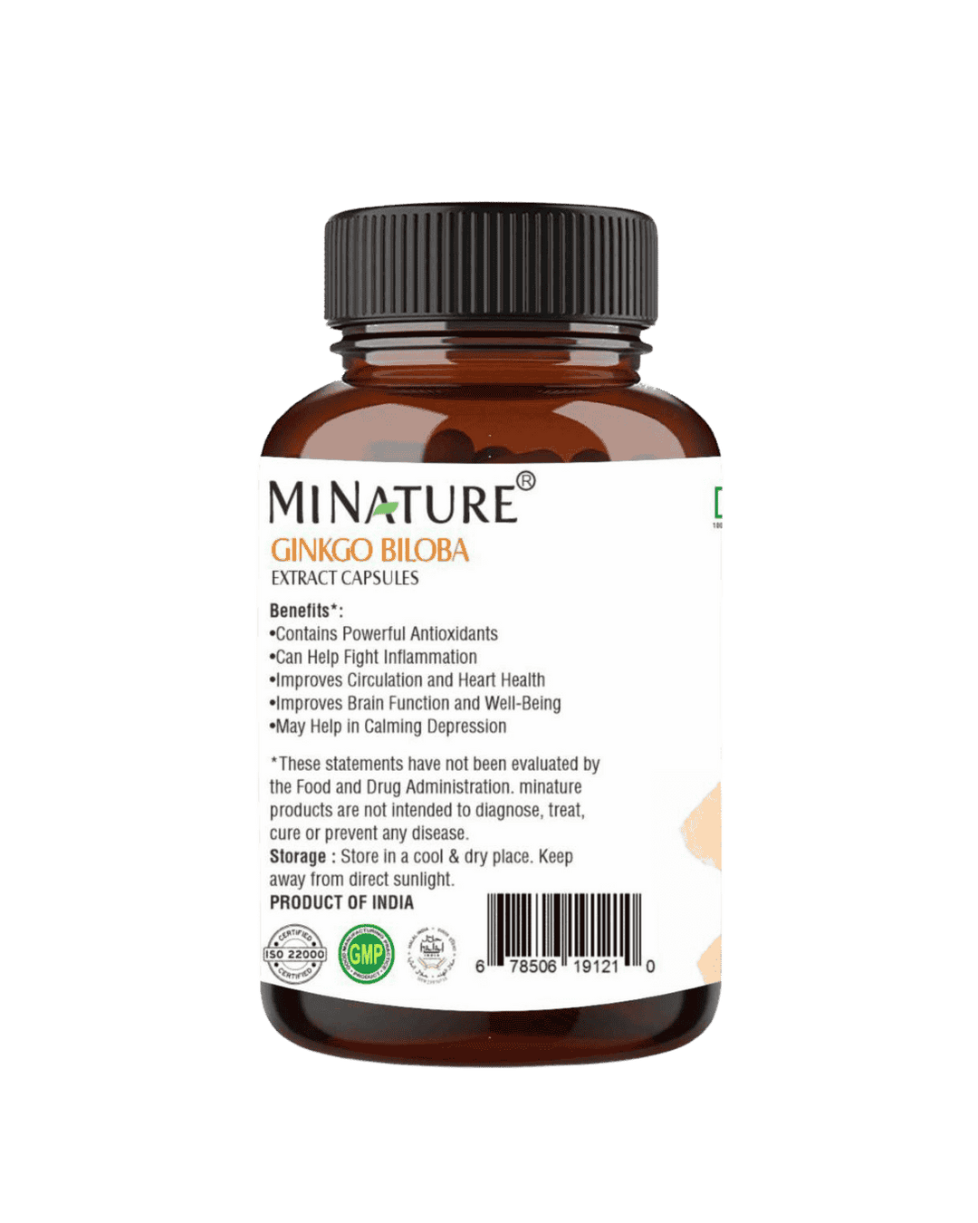 100% Natural Ginkgo Biloba Extract Capsules