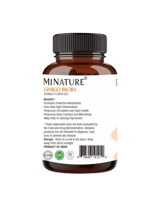 100% Natural Ginkgo Biloba Extract Capsules