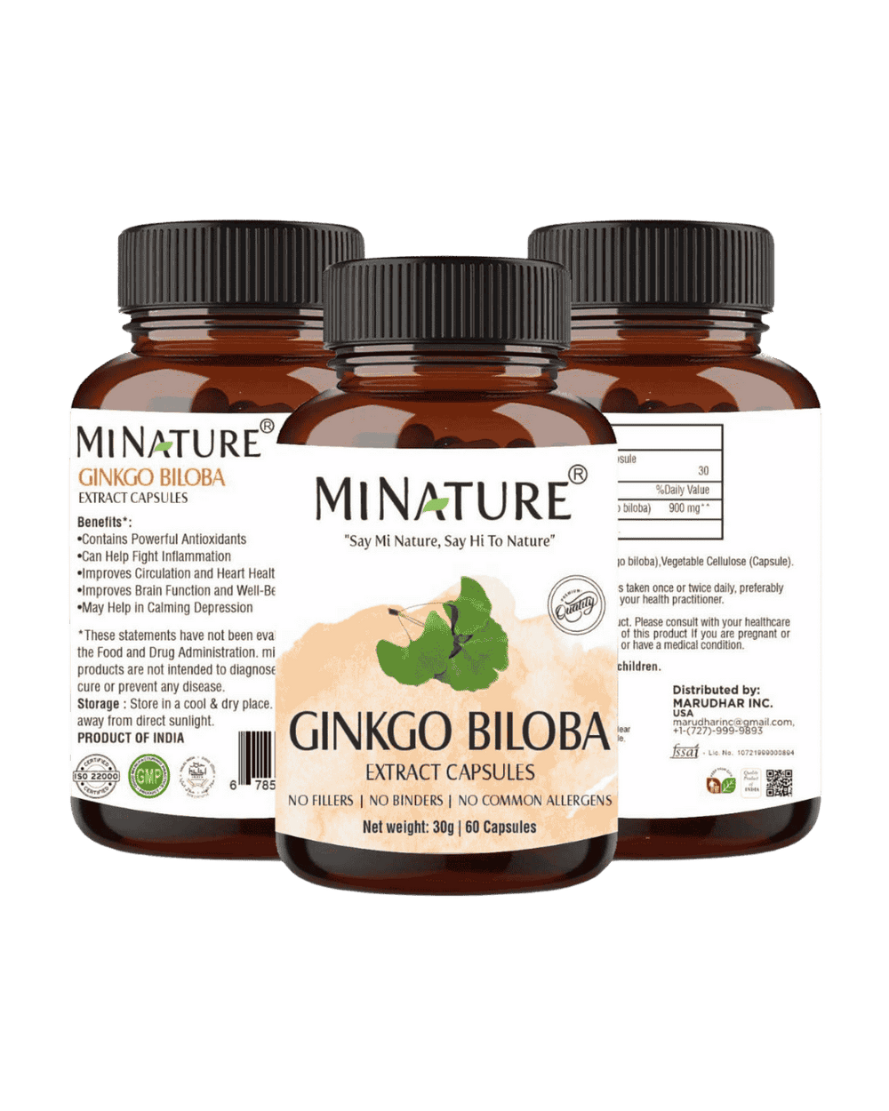 100% Natural Ginkgo Biloba Extract Capsules