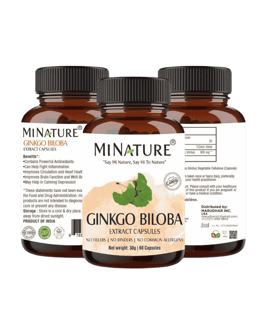 100% Natural Ginkgo Biloba Extract Capsules