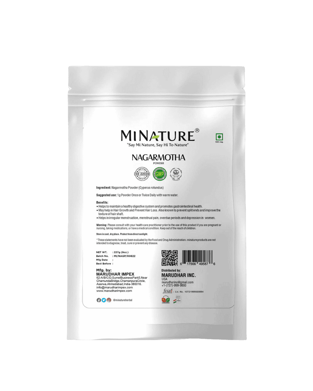 100% Natural Nagarmotha Powder (Nutgrass/Musta)