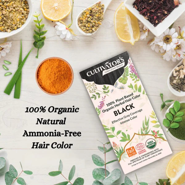 Cultivator's, Organic Herbal Hair Color, Black, Ayurveda Store NZ