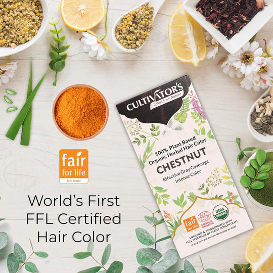 Cultivator's, Organic Herbal Hair Colour, Chestnut, Ayurveda Store NZ