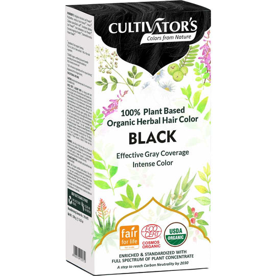 Cultivator's, Organic Herbal Hair Color, Black, Ayurveda Store NZ