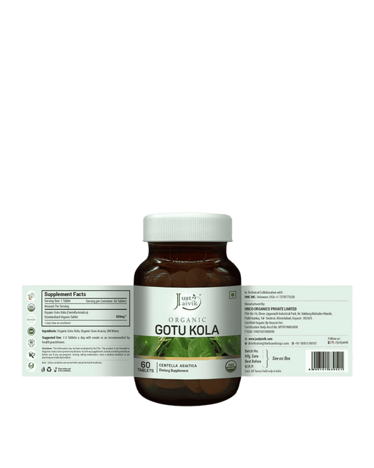 Gotu Kola tablets, Just Jaivik, Ayurveda Store NZ
