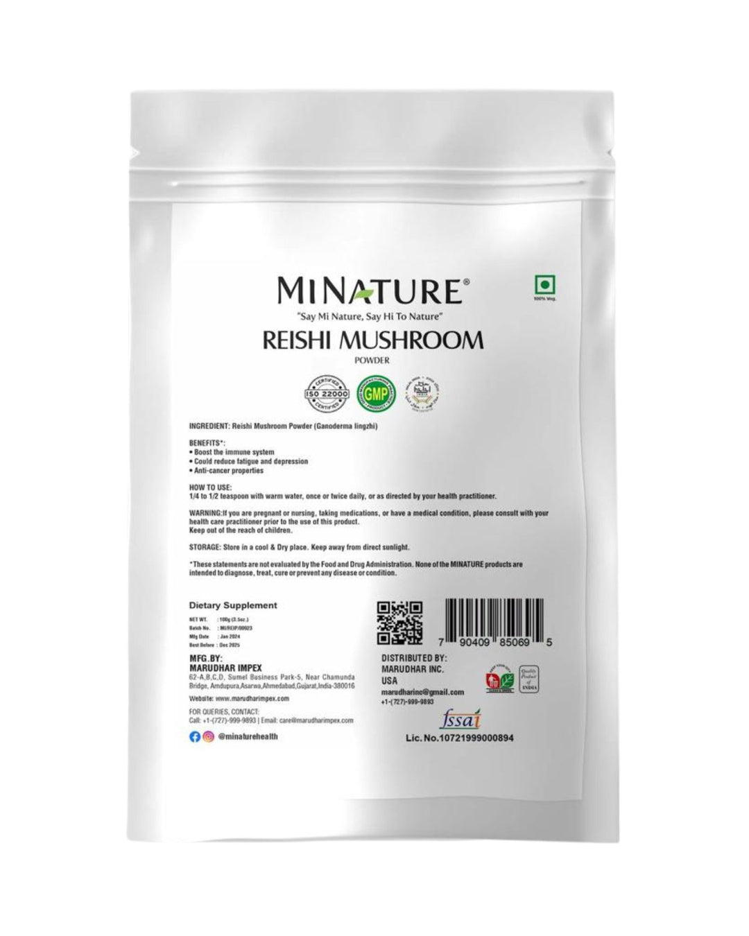 Natural Reishi Mushroom Powder