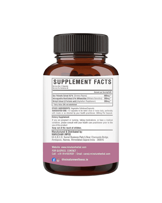 Saw Palmetto Extract Capsules 500mg | 90 Veg Capsules
