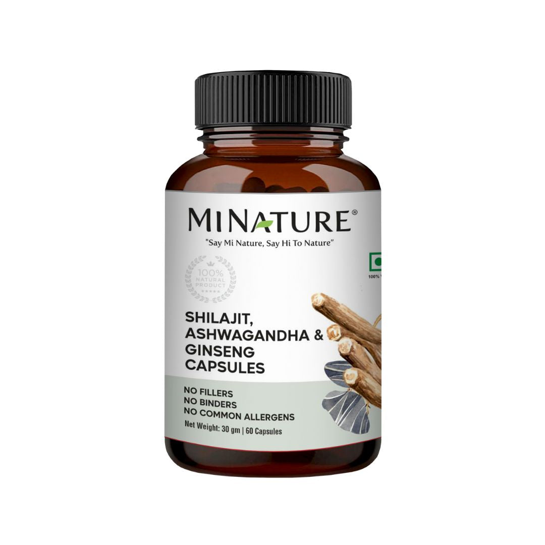 Shilajit, Ashwagandha & Ginseng Capsules, Minature, Ayurveda Store NZ