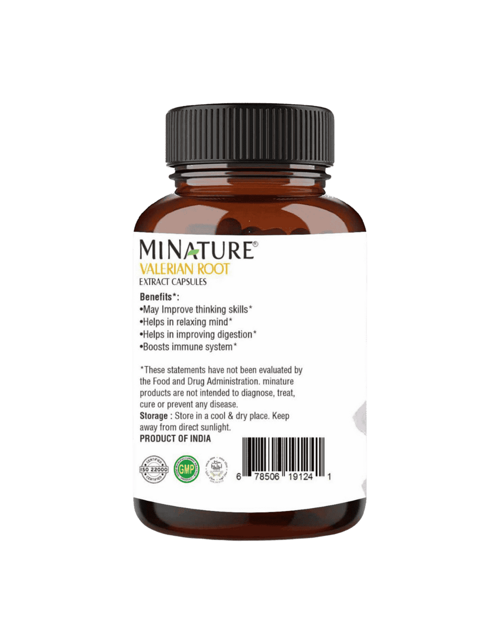 Valerian Root Capsules, Minature, Ayurveda Store NZ
