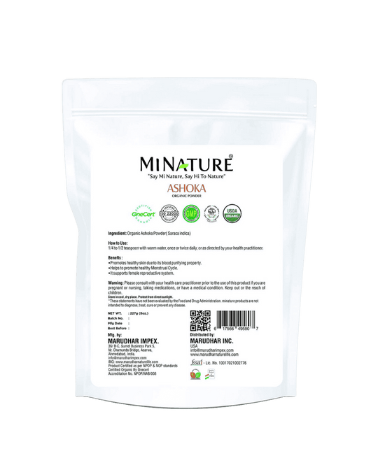 Organic Ashoka Powder 227g - USDA Certified