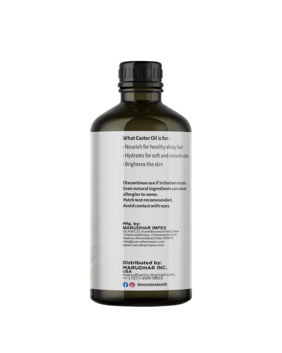 Minature, Castor Oil, Cold pressed, Ayurveda Store