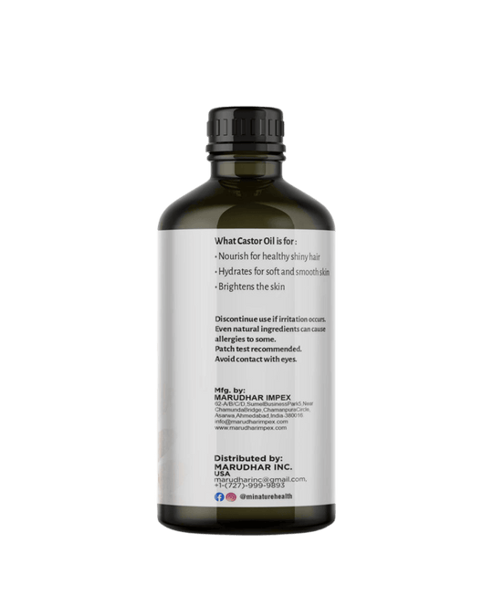 Minature, Castor Oil, Cold pressed, Ayurveda Store