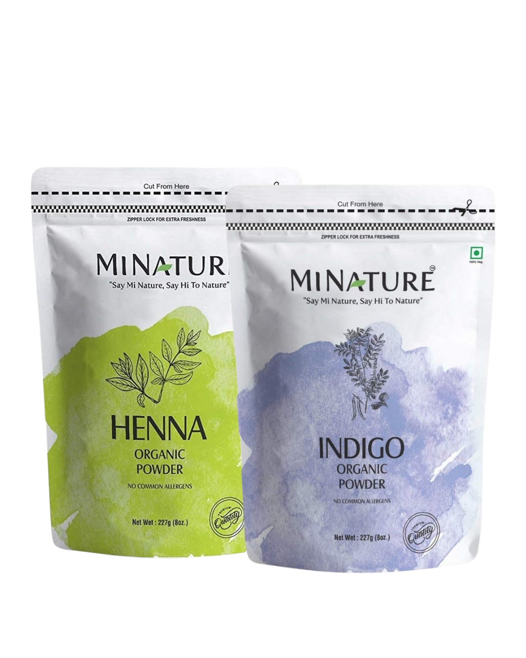 Organic Henna Powder (227g) + Organic Indigo Powder (227g) COMBO PACK