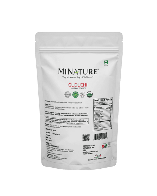 Organic Guduchi Powder 227g - USDA Certified
