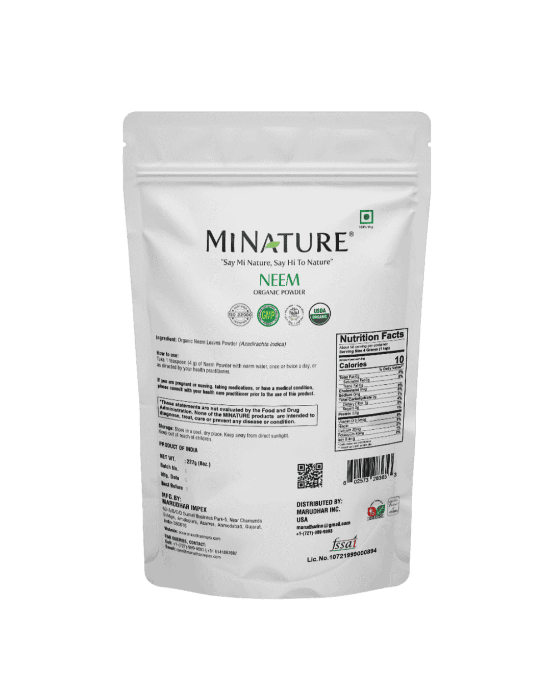 Organic Neem Powder 227g