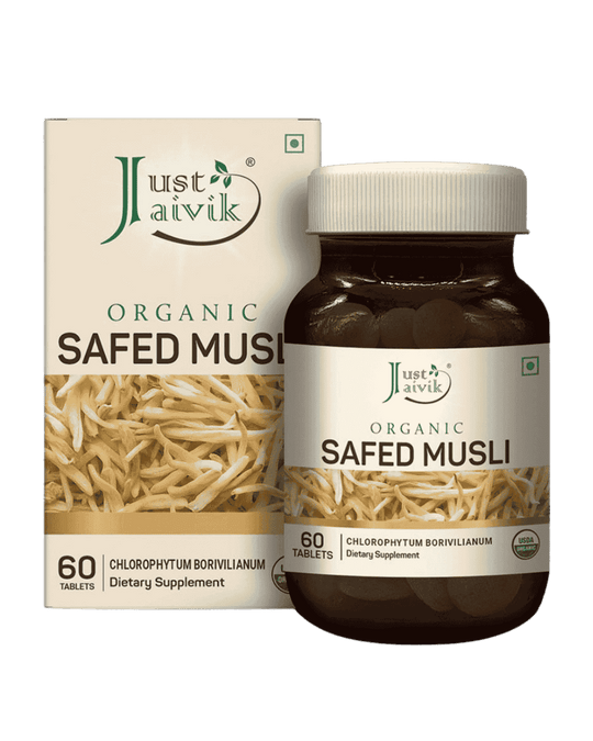 Safed Musli Tablets, Just Jaivik, Ayurveda Store NZ