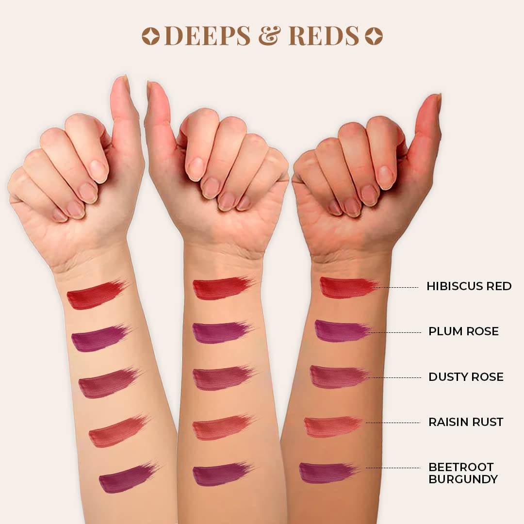 Herb Enriched Matte Liquid Lipstick Kit - Set of 5