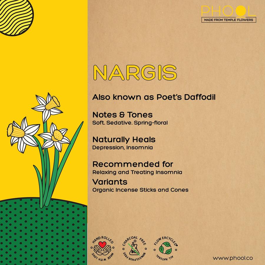 Nargis - Natural Incense Cones by Phool