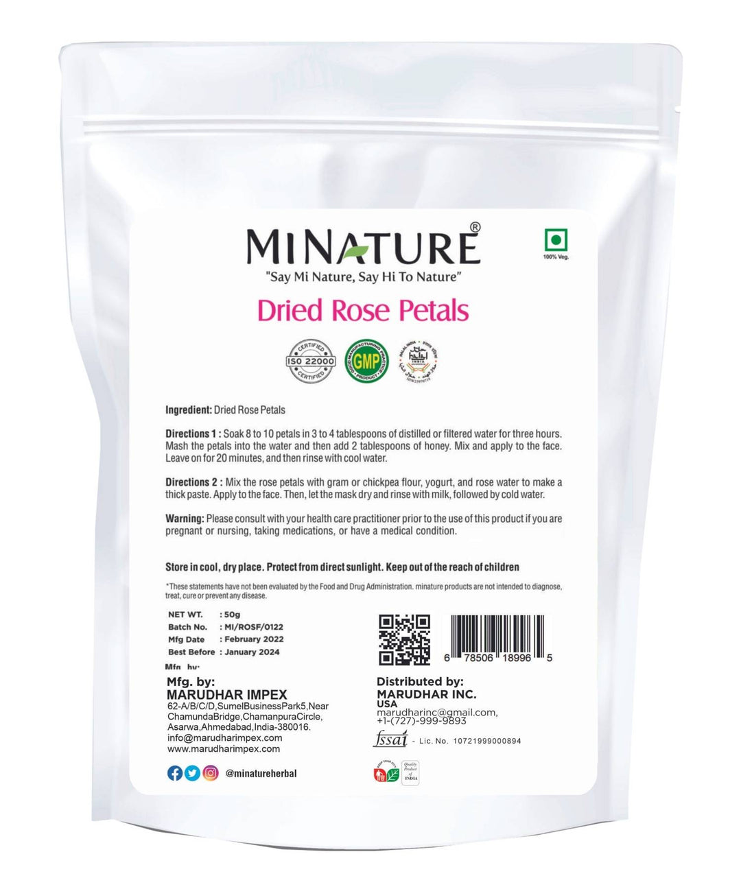 100% Natural Rose Petal Powder 227g & or Petals