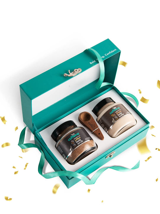  Gift kit, Skin Care, mCaffeine, Ayurveda Store NZ, Coffee Body Scrub, Choco Body Butter